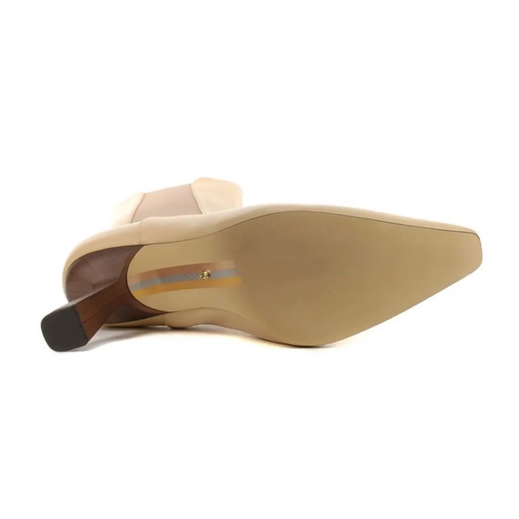 Sammie Almond Leather Stiletto Heeled Booties Sam Edelman - Picture 4 of 4